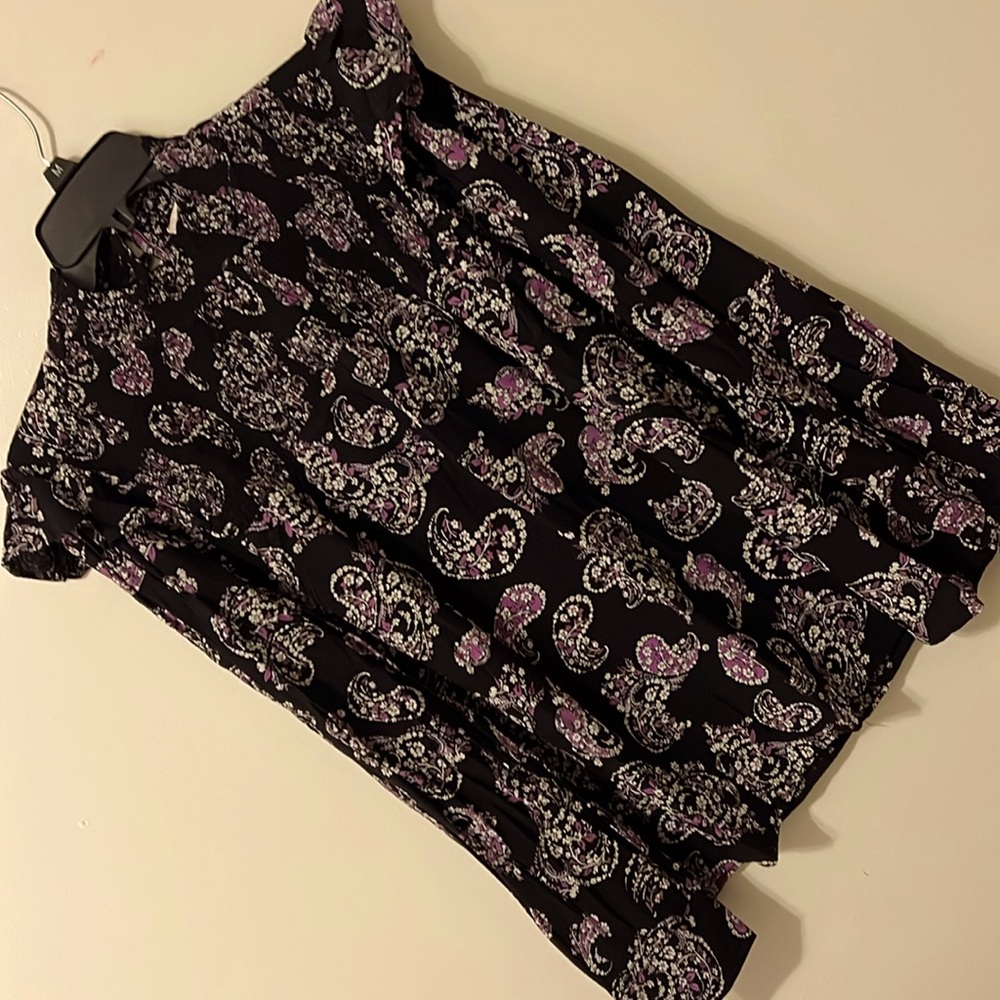 Loft sz m long sleeves black womens top